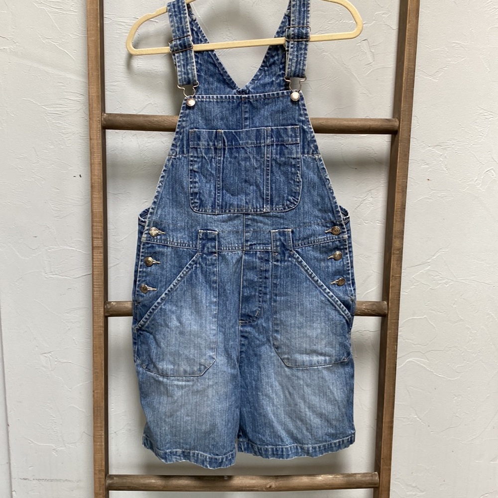 Disney Denim Overall Shorts Size Small